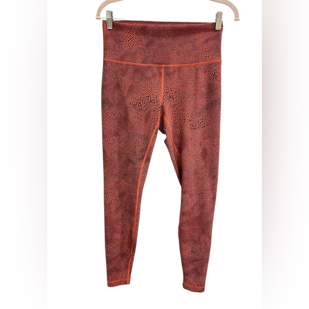 Lululemon Athletica Wunder Train Orange High-Waist Leggings SZ 10 EUC